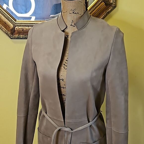 H & M Tan long Jacket size 0 - Picture 2 of 11